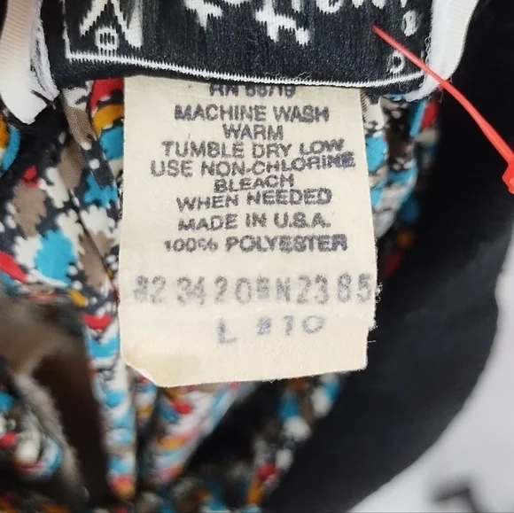 Vintage 80s Notations Womens Banded Multicolored Floral Top size 10 Art Teacher - Picture 10 of 10